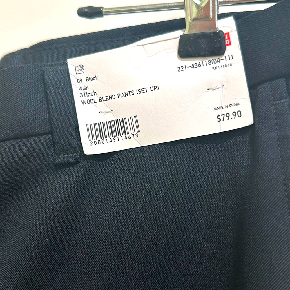 Uniqlo wool blend pants 31” waist